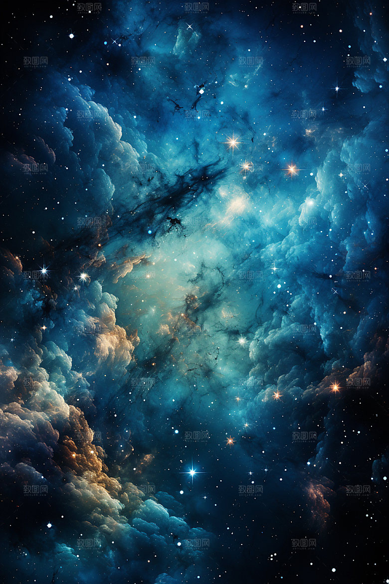宇宙星空星云灿烂素材