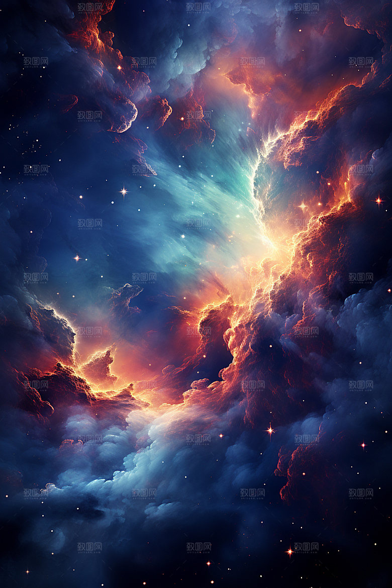 宇宙星空灿烂浪漫素材