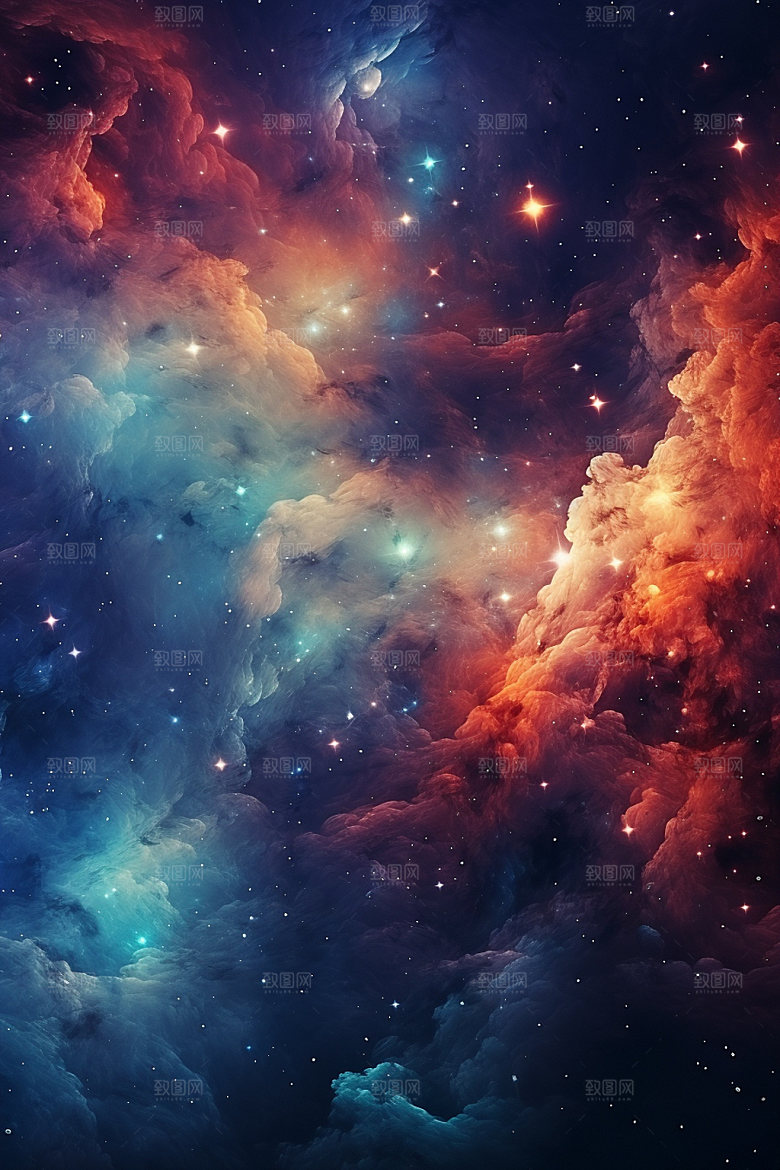 宇宙星空夜空唯美素材