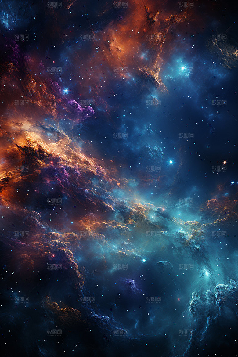 宇宙星空唯美夜空素材