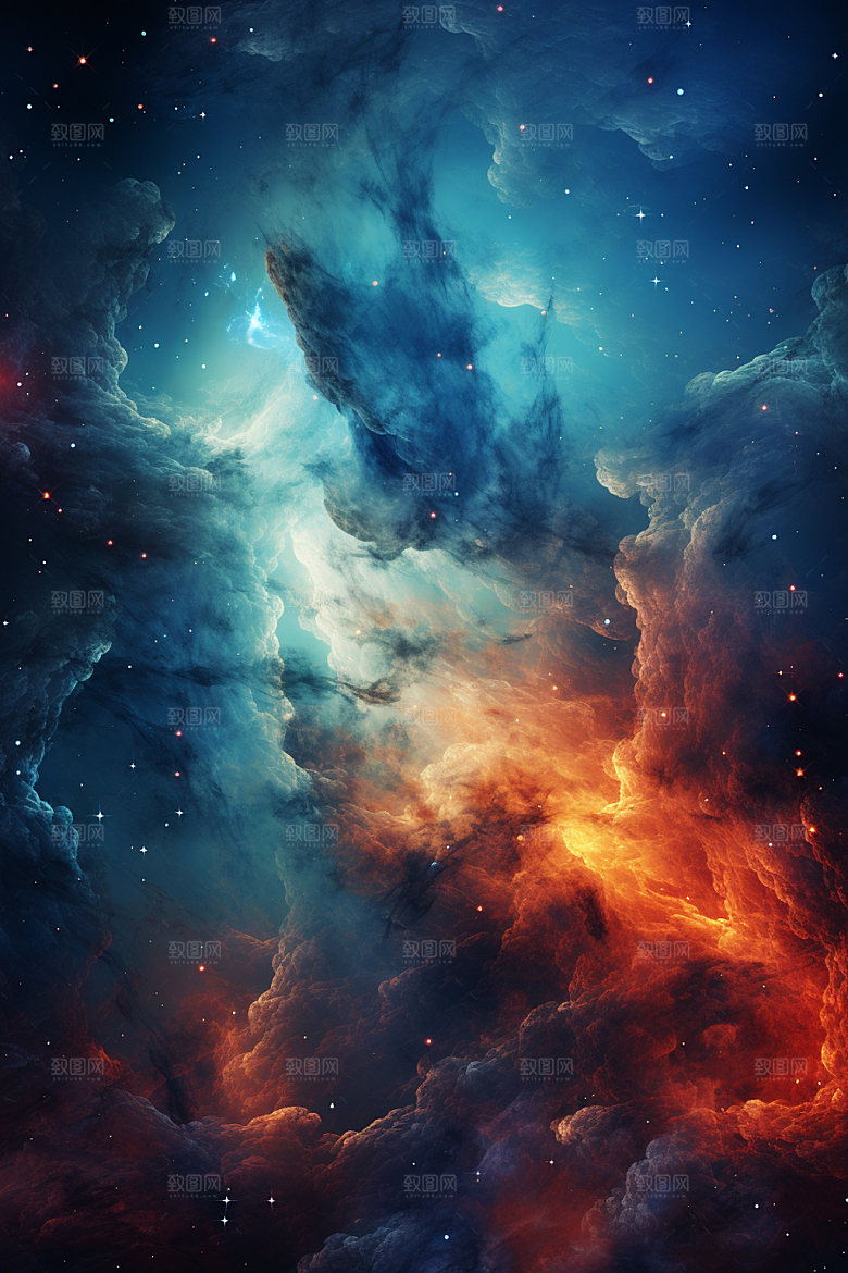 宇宙星空唯美夜空素材