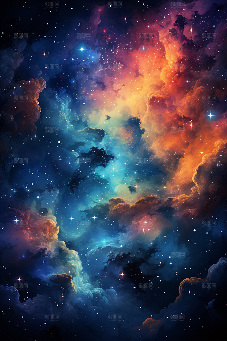 宇宙星空唯美灿烂素材