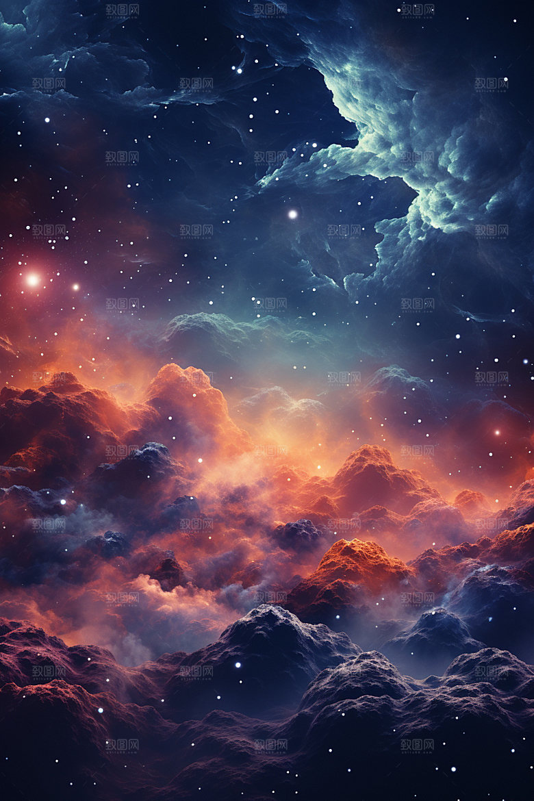 宇宙星空浪漫高清素材