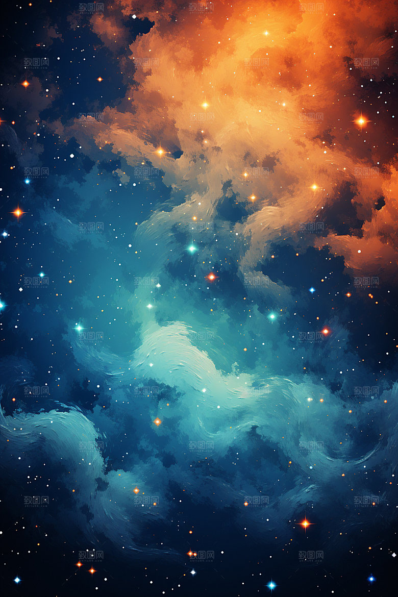 宇宙星空高清灿烂素材
