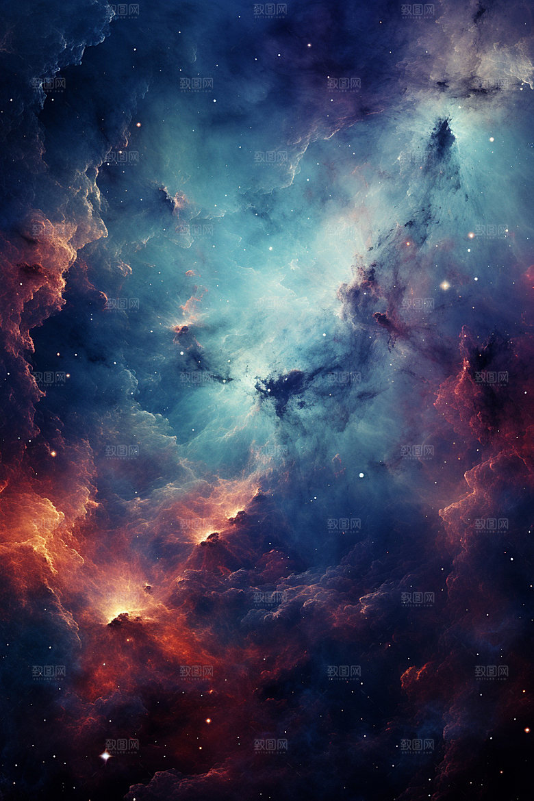 宇宙星空星云灿烂素材