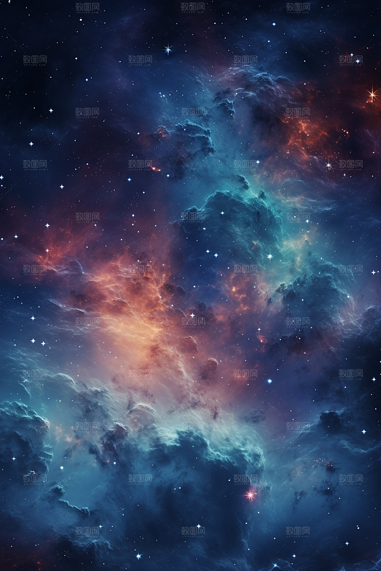 宇宙星空夜空唯美素材