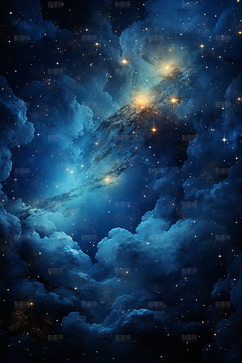 宇宙星空唯美夜空素材