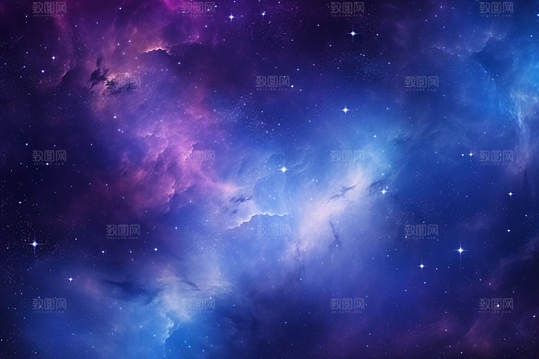 宇宙星空浪漫灿烂素材