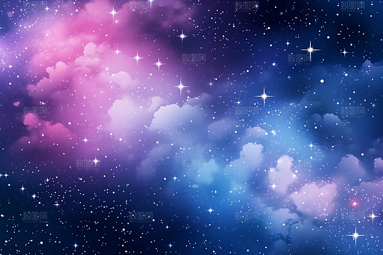 宇宙星空唯美星云素材