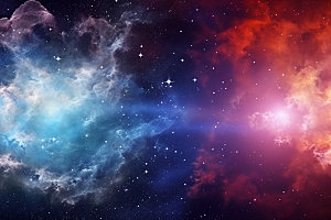 宇宙星空浪漫灿烂素材