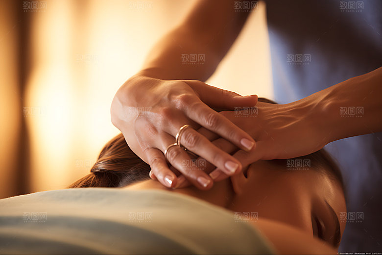 中医推拿按摩拉伸摄影图