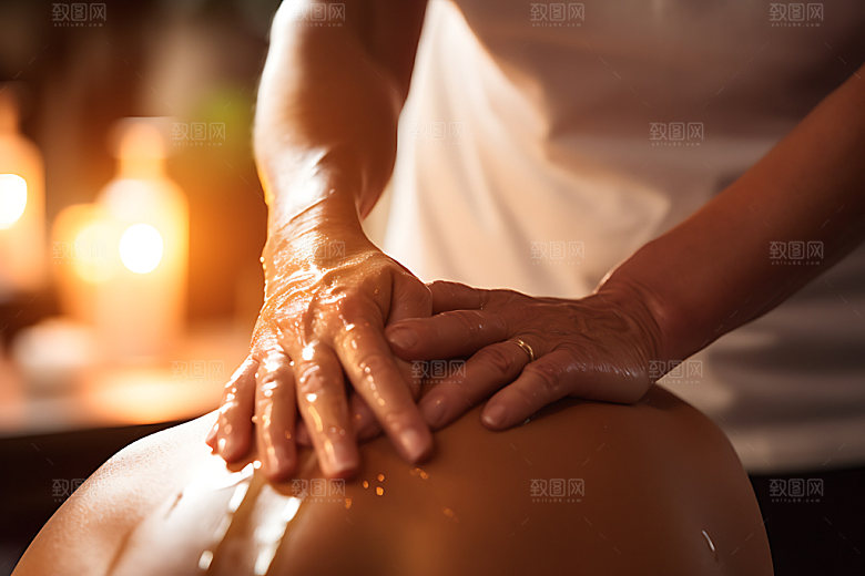 中医推拿健康放松摄影图