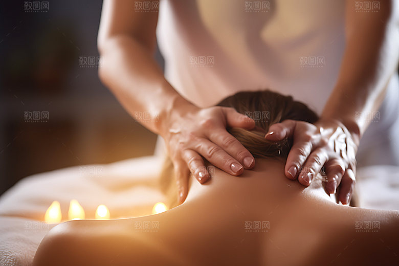 中医推拿正骨拉伸摄影图