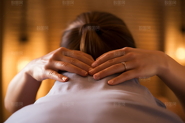 中医推拿按摩拉伸摄影图