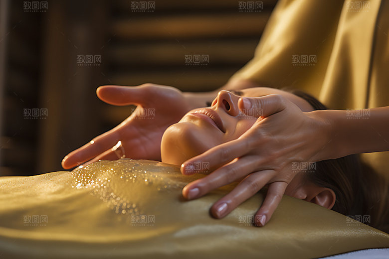中医推拿按摩理疗摄影图