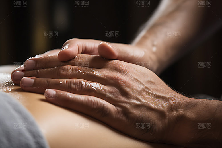 中医推拿理疗健康摄影图