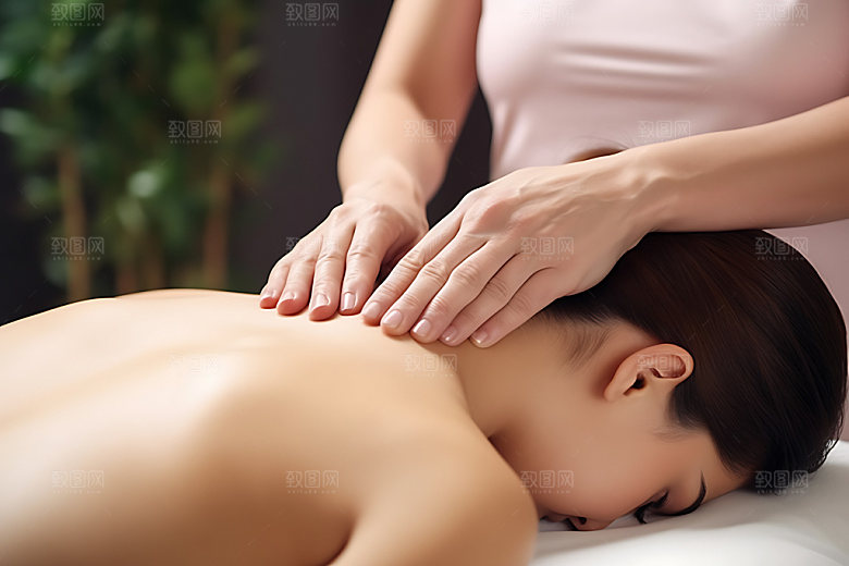 中医推拿医疗理疗摄影图