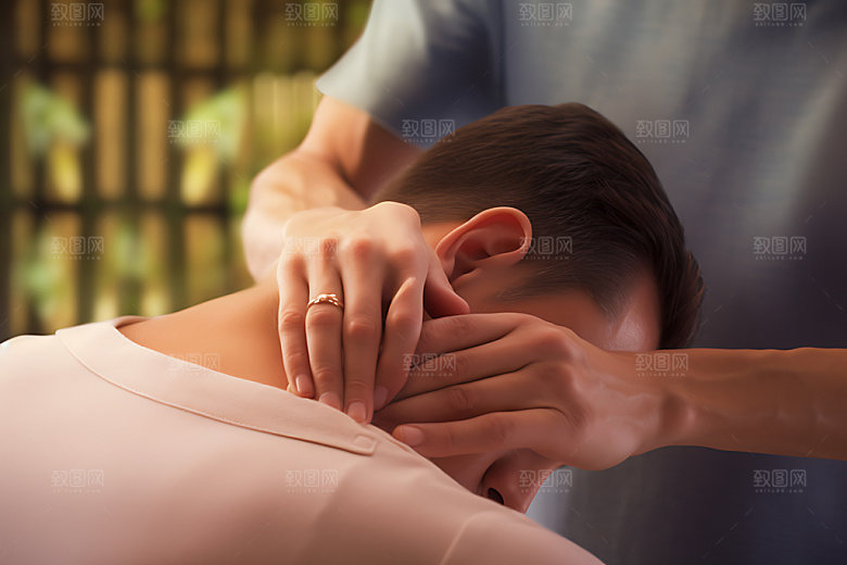 中医推拿拉伸正骨摄影图