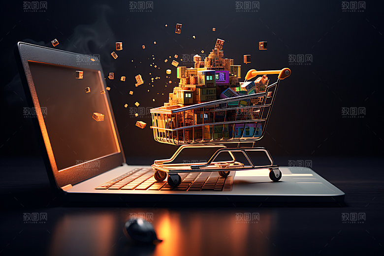 在线购物网络购物高清摄影图