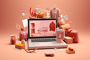 在线购物电子商务电商平台摄影图
