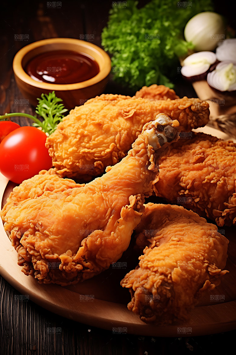 炸鸡快餐油炸食品摄影图