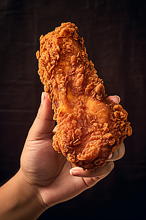 炸鸡美食油炸食品摄影图
