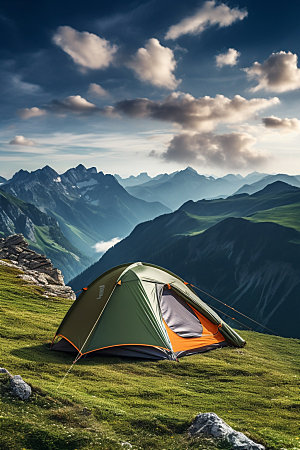 帐篷露营高清自然摄影图