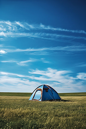 帐篷露营风光高清摄影图