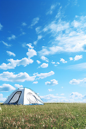 帐篷露营旅行野外摄影图