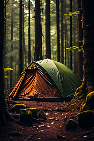 帐篷露营自然户外摄影图