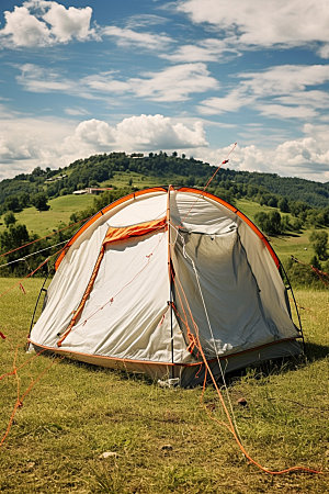 帐篷露营户外野外摄影图
