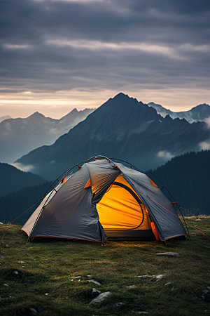 帐篷露营户外旅行摄影图