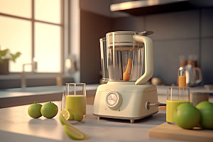 榨汁机模型厨房用具效果图