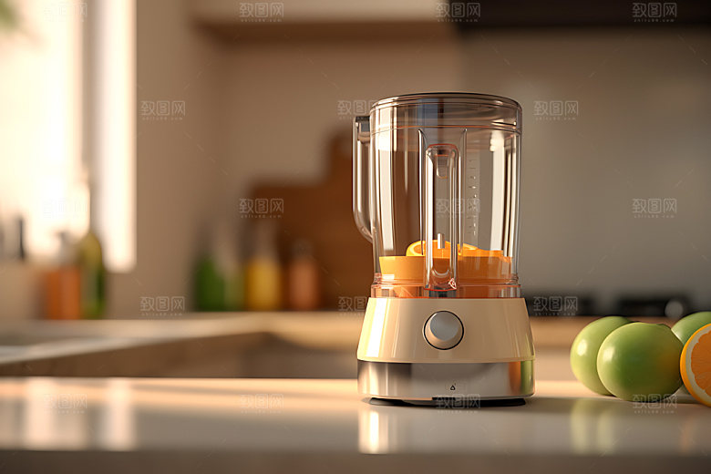 榨汁机模型果汁制作效果图