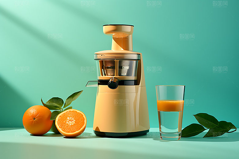 榨汁机模型果汁制作效果图
