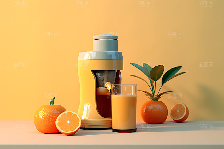 榨汁机饮品高清效果图