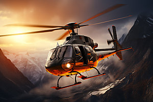 直升机交通模型效果图