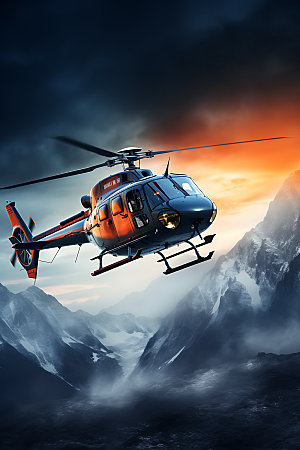 直升机飞机模型效果图