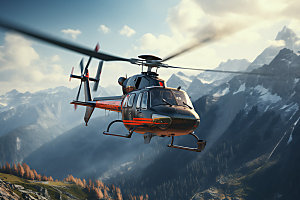 直升机救援模型效果图