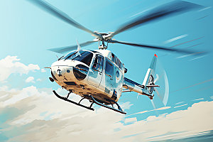 直升机飞行模型效果图