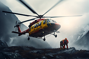 直升机救援医疗高清摄影图