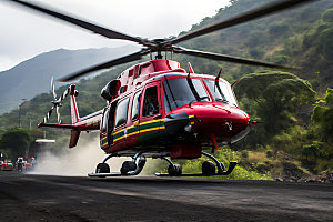 直升机救援专业搜救公益摄影图