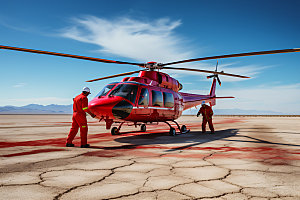 直升机救援公益搜救队摄影图