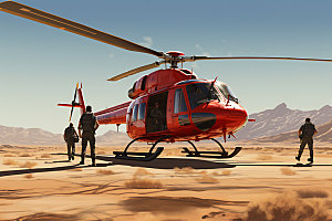 直升机救援搜救队公益摄影图