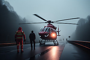 直升机救援专业搜救公益摄影图