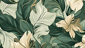 植物花草绿色底纹背景图
