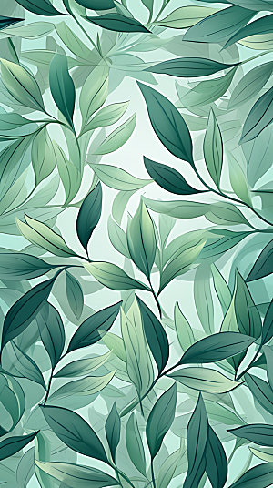 植物纹理绿色底纹背景图