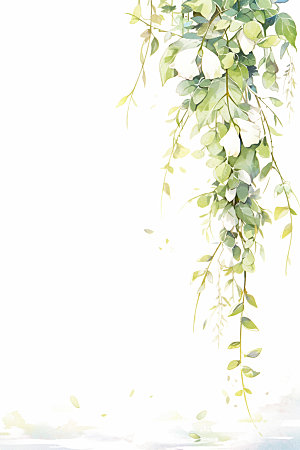 植物藤蔓树叶背景图