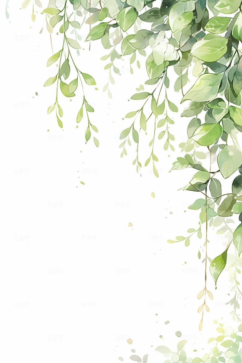 植物底纹枝叶背景图