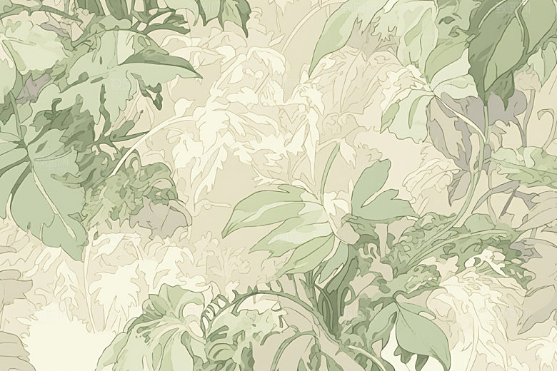 植物枝叶绿色背景图